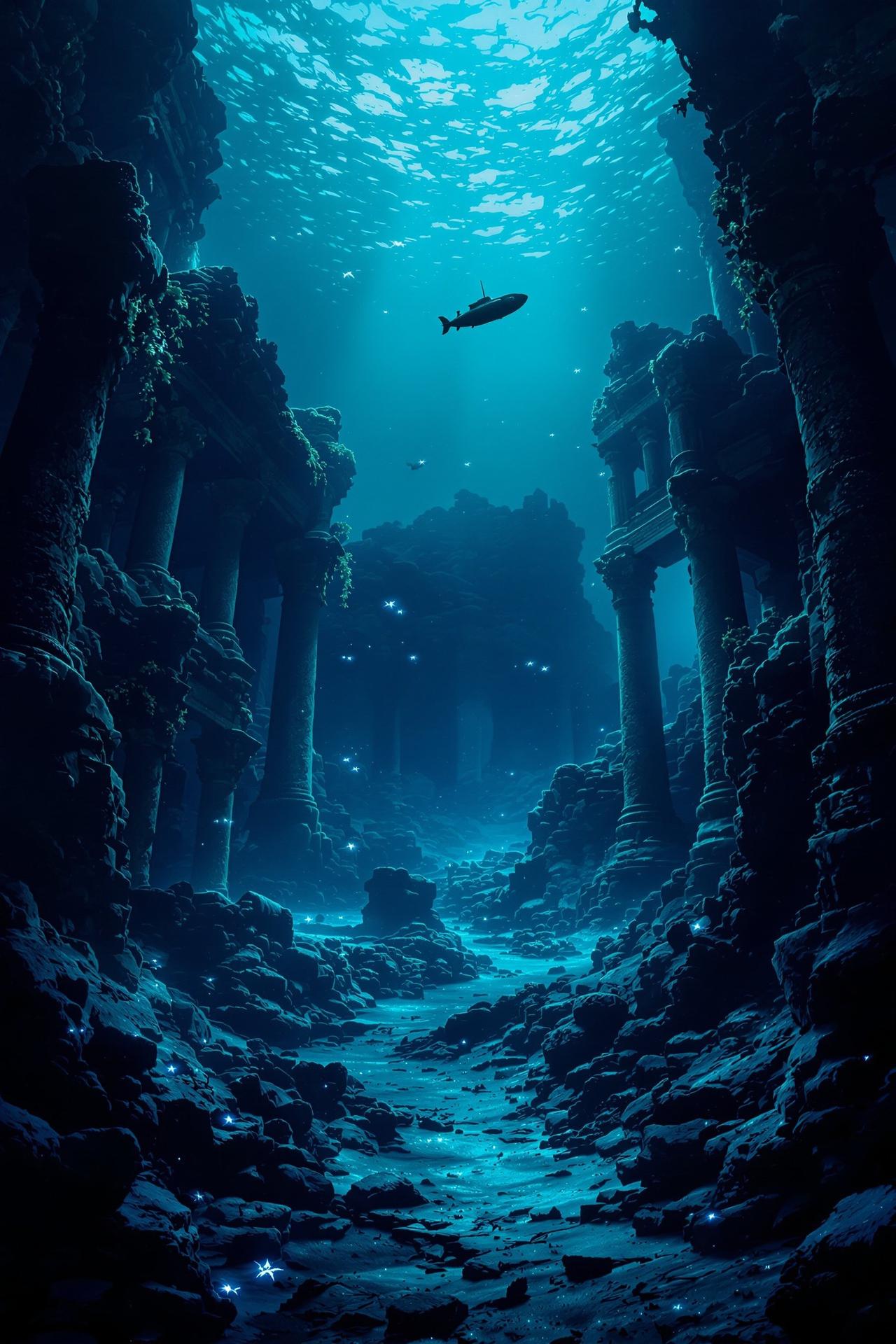 比比影视出品深海秘境科幻电影海报